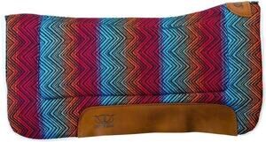 Weaver Leather Contoured Saddle Pad 30x30 Merino Wool Fleece Felt Red Multi
